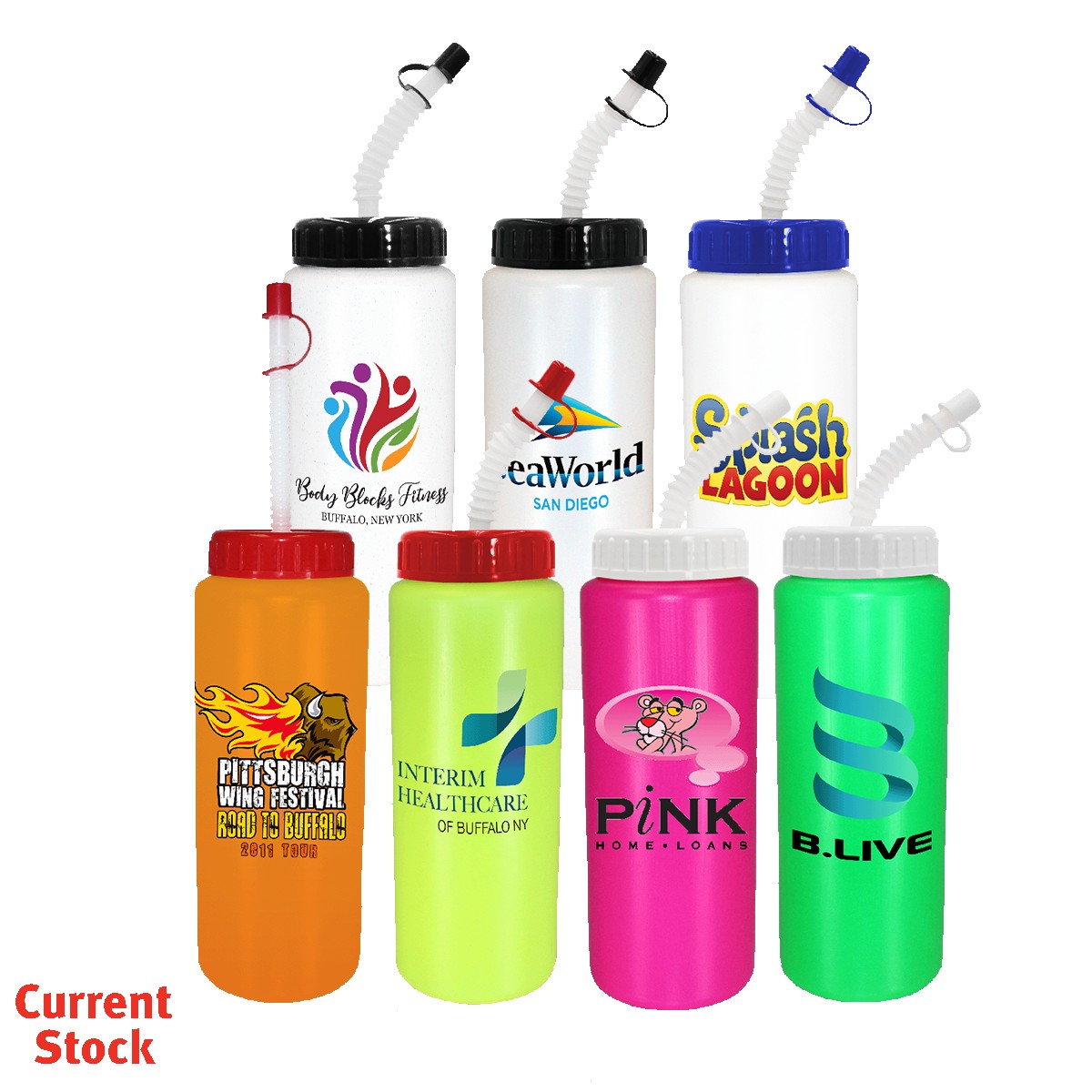 Picture of 32 Oz. Sports Bottle w/Flexible Straw (Full Color Digital)