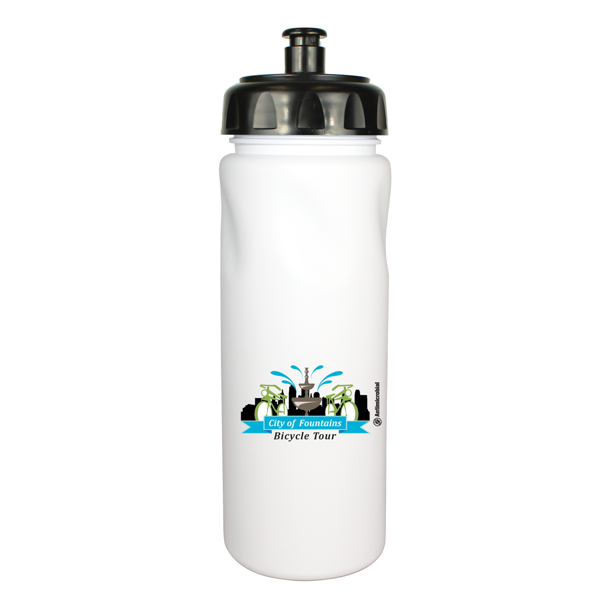 Picture of 24 Oz. MicroHalt Cycle Bottle w/Push 'N Pull Cap (Full Color Digital)