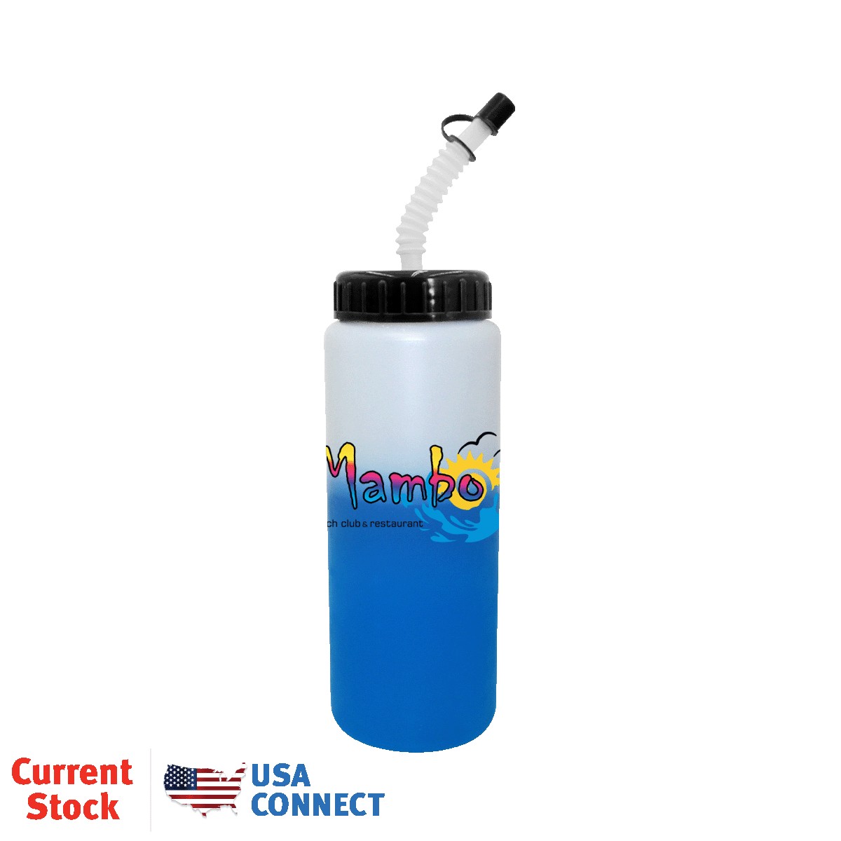 Picture of 32 Oz. Mood Sports Bottle w/Flexible Straw (Full Color Digital)