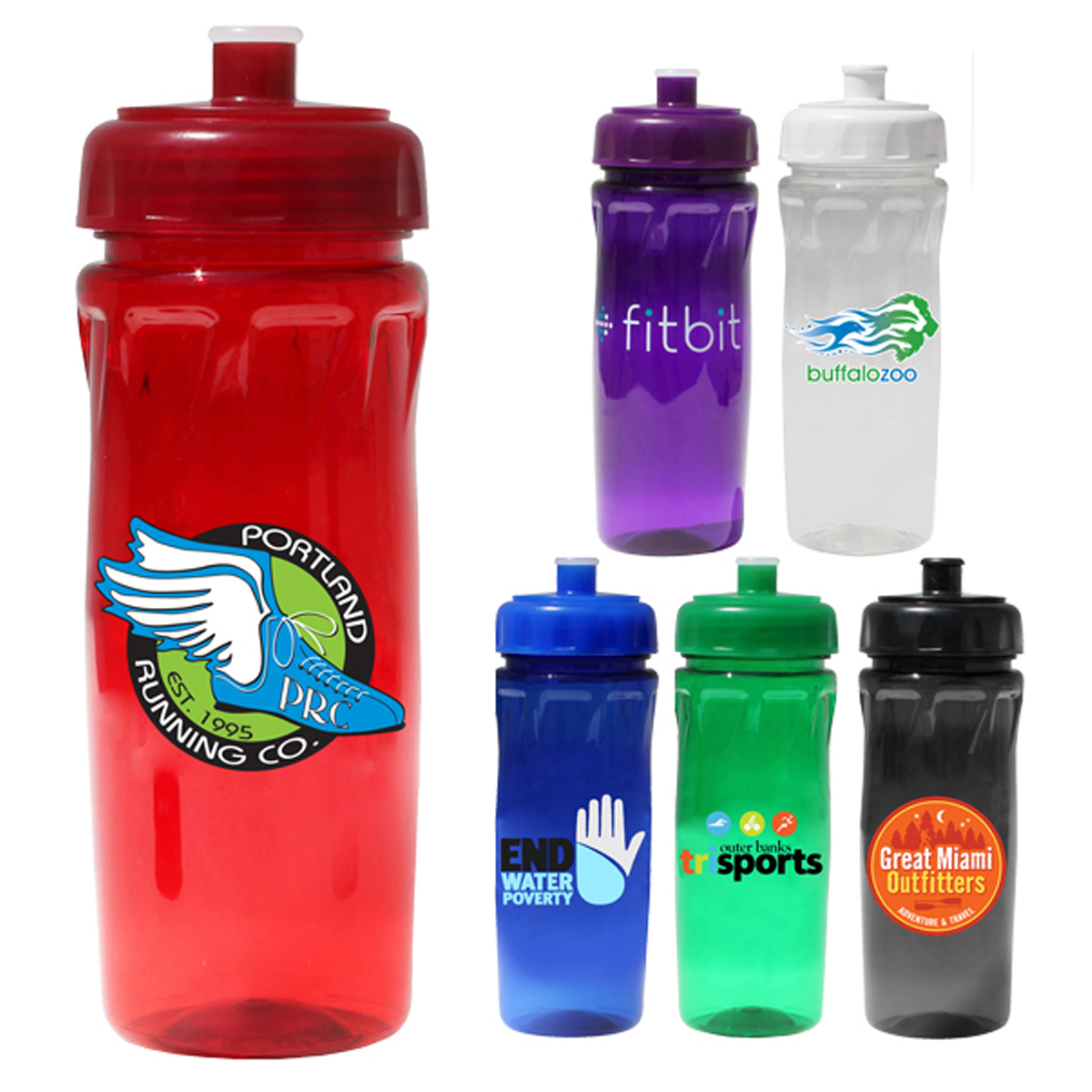 Picture of 18 Oz. Poly-Saver PET Bottle w/Push 'n Pull Cap (Full Color Digital)