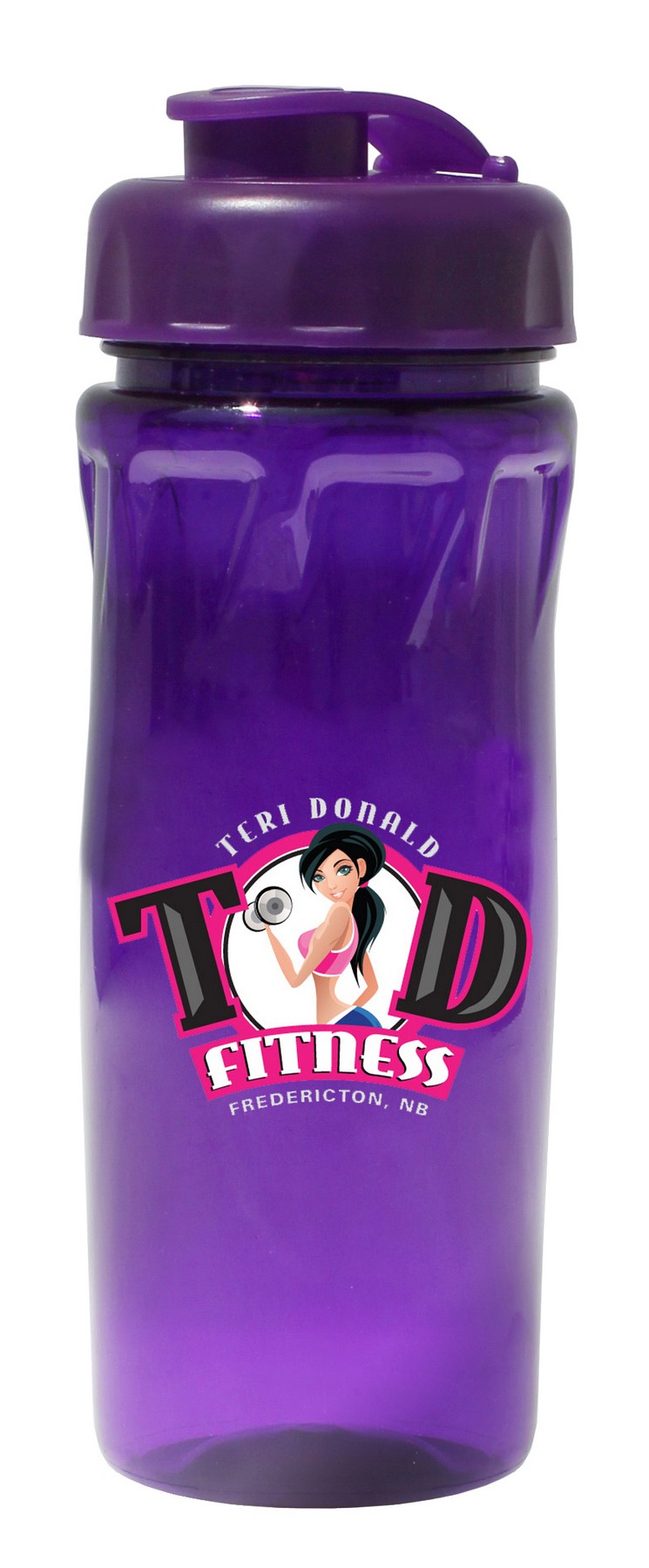 Picture of 18 Oz. Poly-Saver PET Bottle w/Flip Top Cap (Full Color Digital)