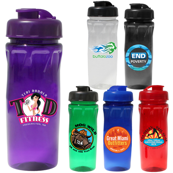 Picture of 18 Oz. Poly-Saver PET Bottle w/Flip Top Cap (Full Color Digital)