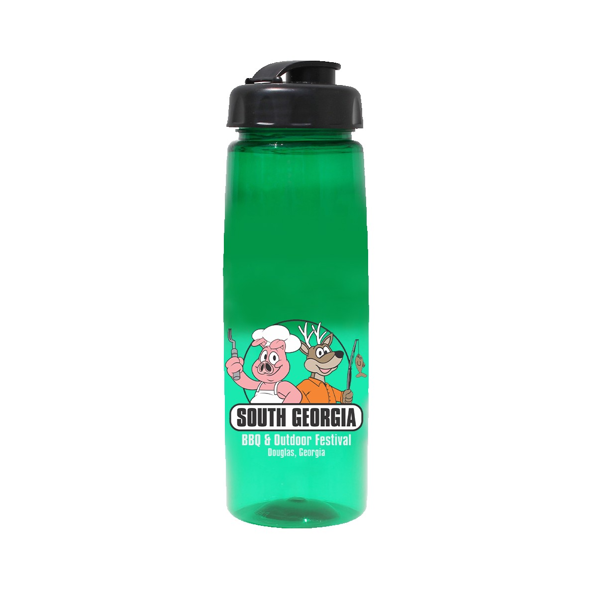 Picture of 30 Oz. Poly-Saver PET Bottle w/Flip Top Cap (Full Color Digital)