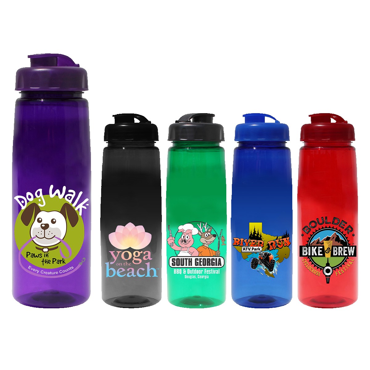Picture of 30 Oz. Poly-Saver PET Bottle w/Flip Top Cap (Full Color Digital)