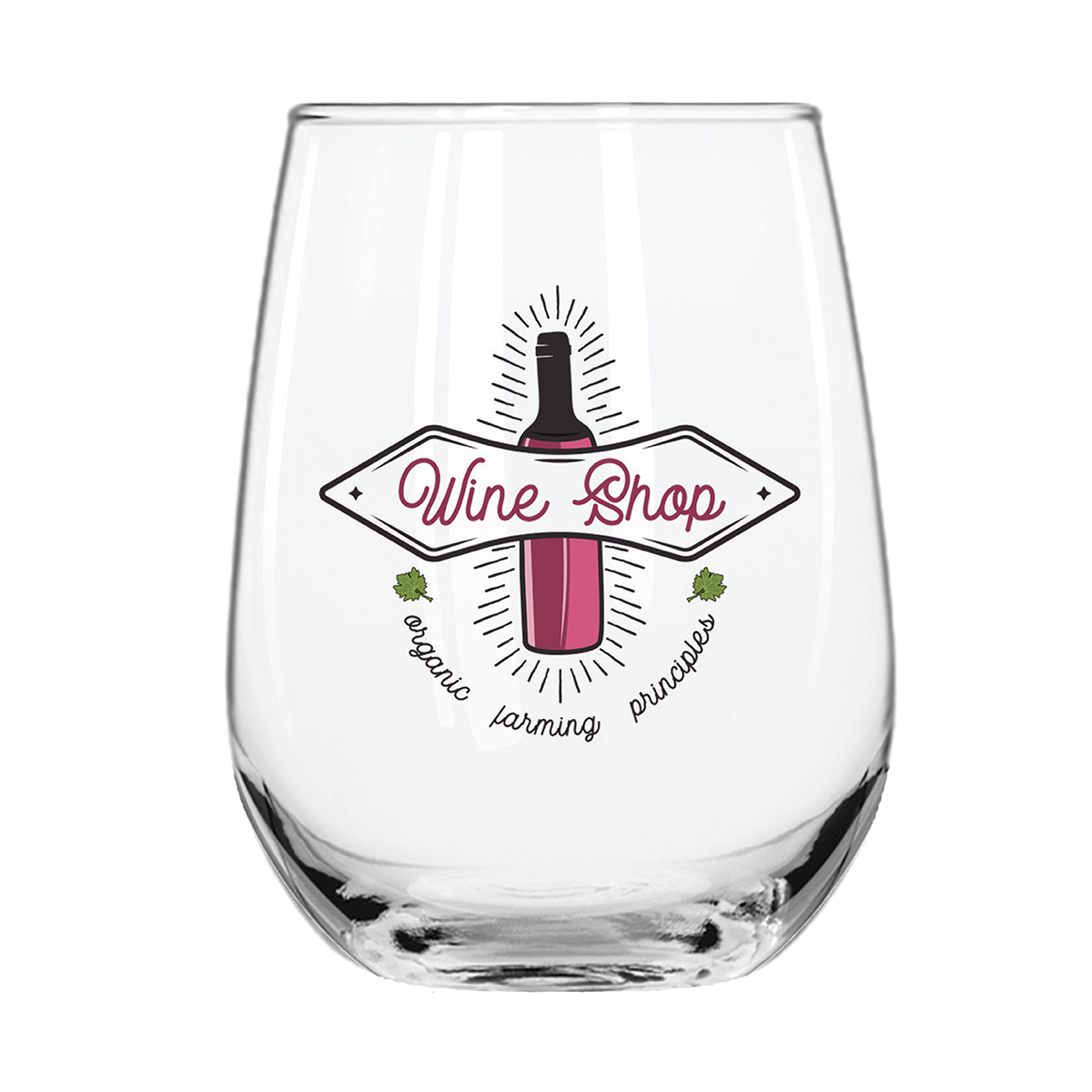 Picture of 17 oz. Libbey Stemless Wine Glass, Full Color Digital