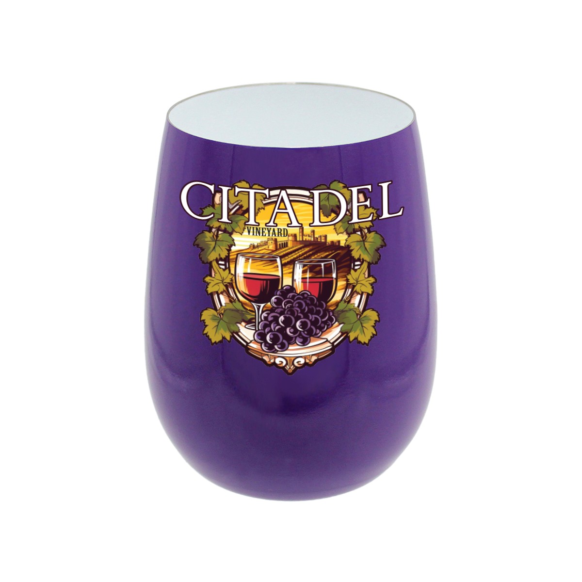 Picture of Pure 12 oz. Recycled Wine Glass, Full Color Digital