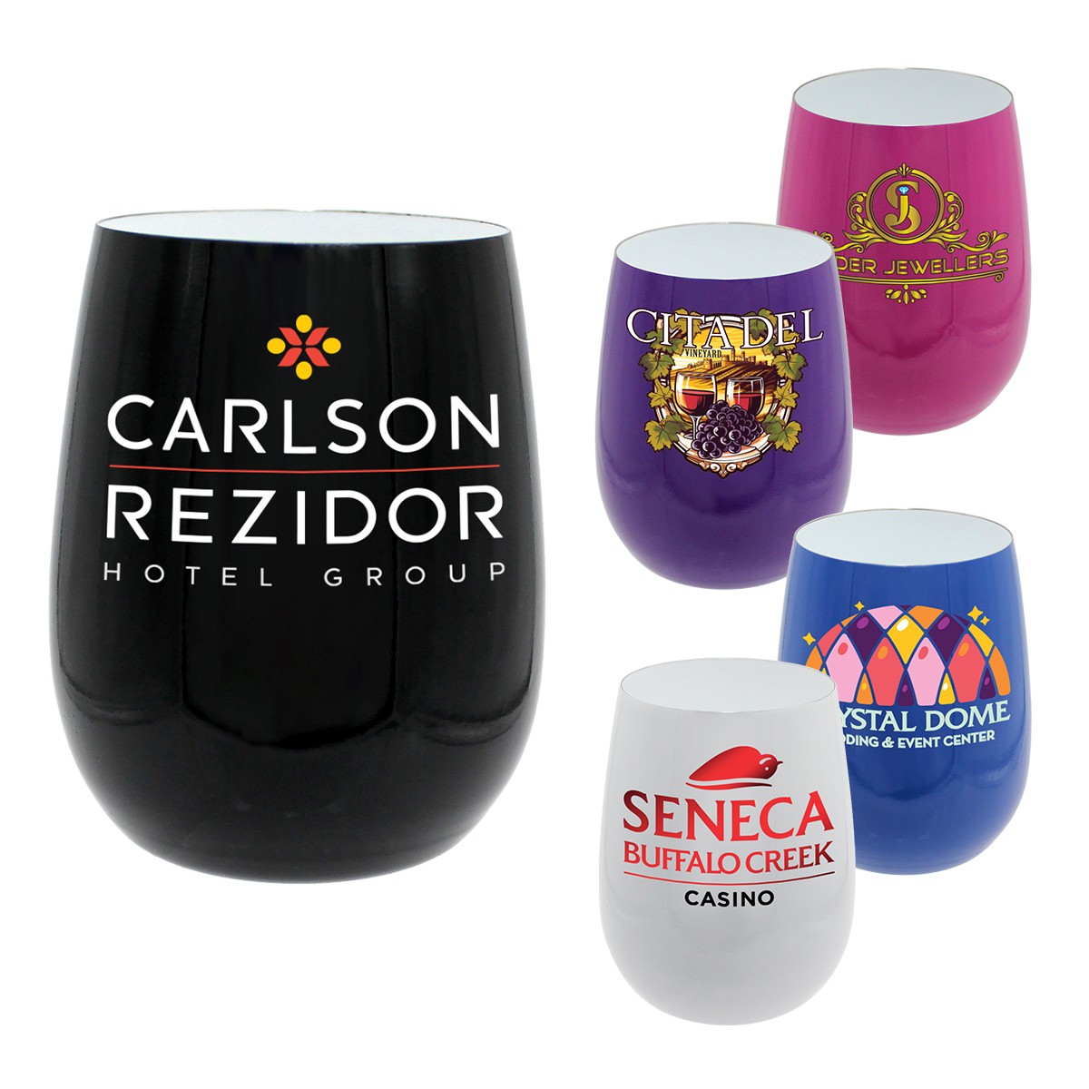 Picture of Pure 12 oz. Recycled Wine Glass, Full Color Digital