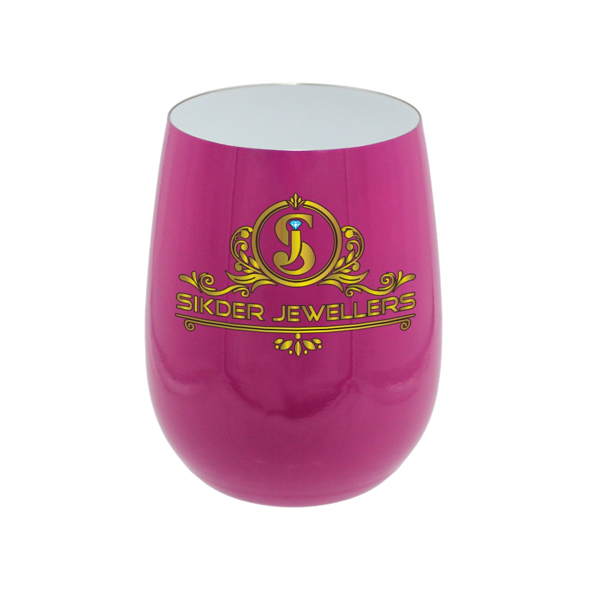 Picture of Pure 12 oz. Recycled Wine Glass, Full Color Digital