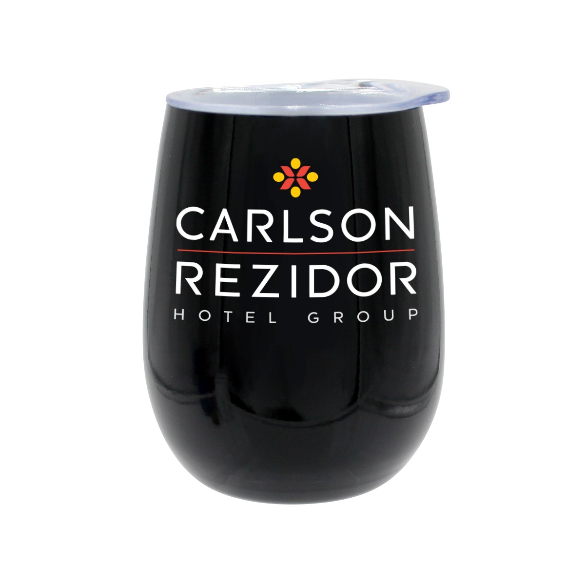 Picture of Pure 12 oz. Recycled Wine Glass with Lid, Full Color Digital