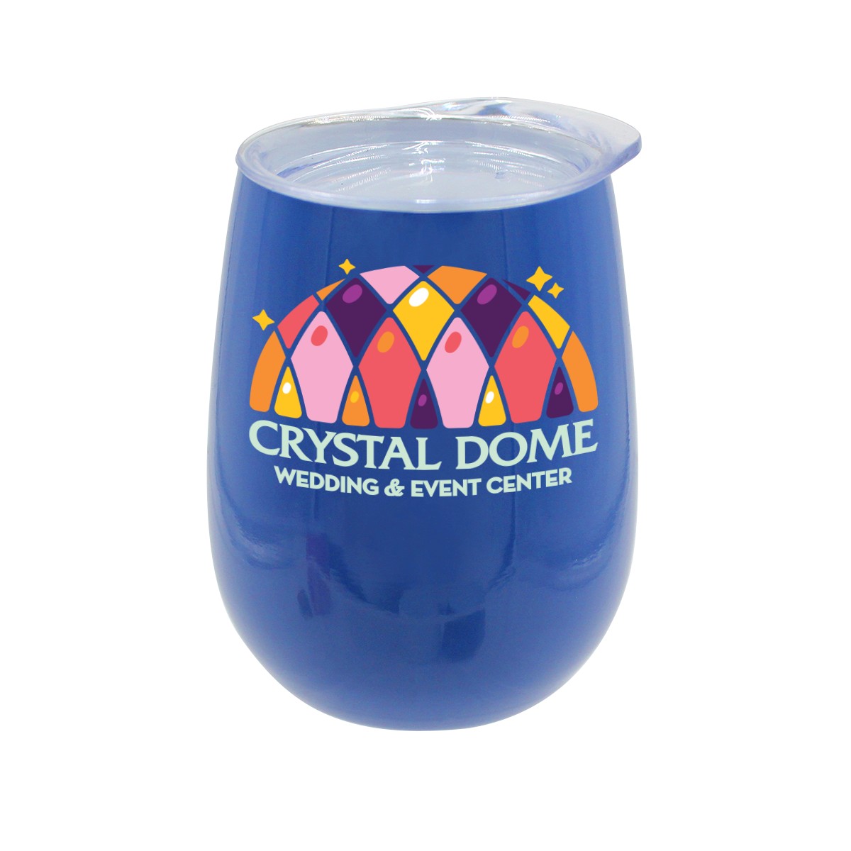 Picture of Pure 12 oz. Recycled Wine Glass with Lid, Full Color Digital