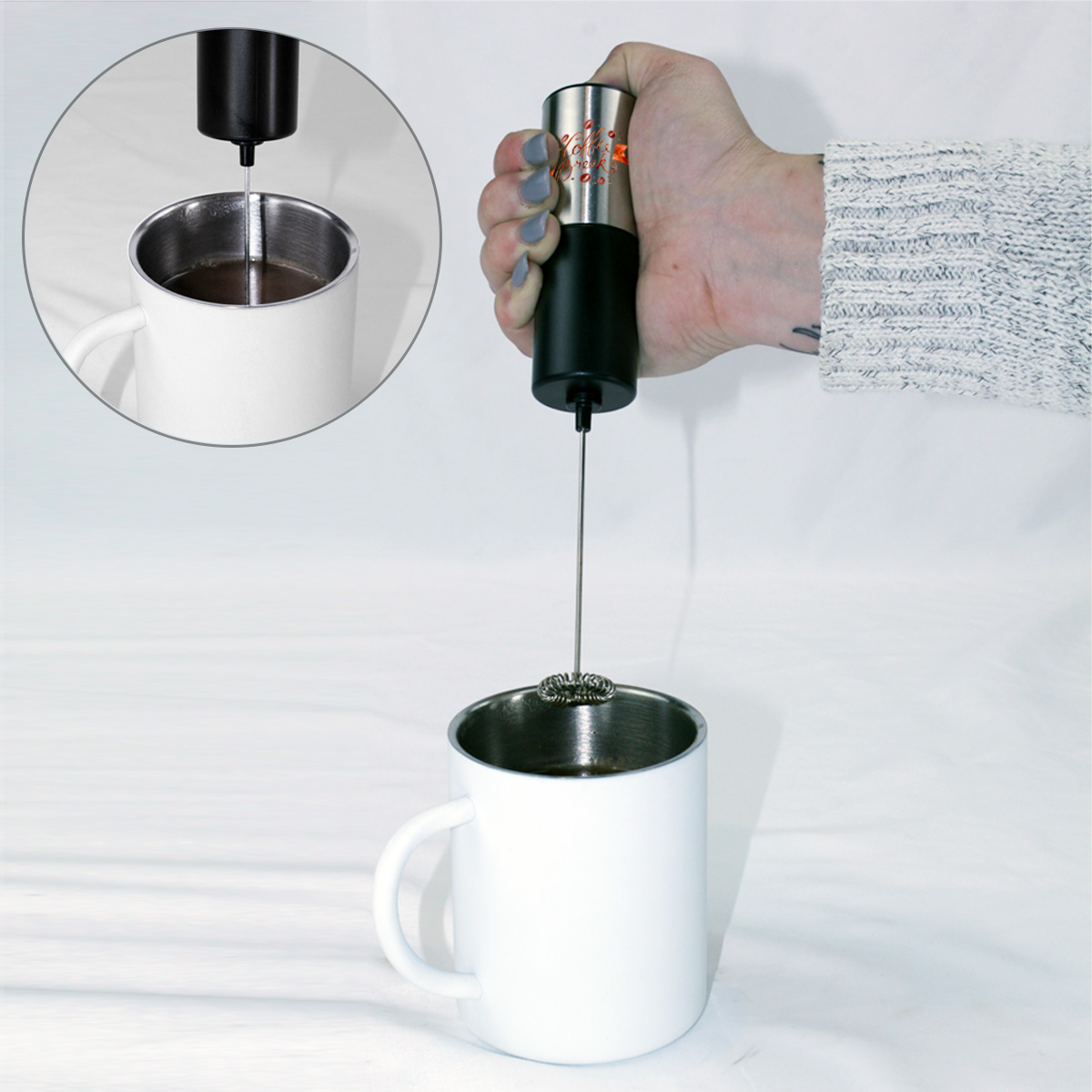 Picture of Electric Handheld Full Color Digital Frother/Mixer