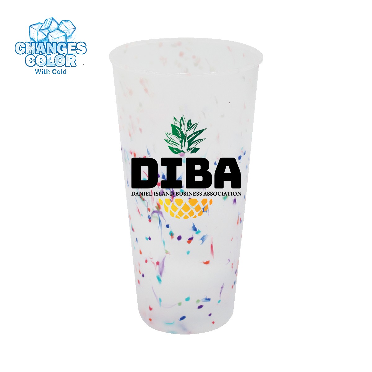 Picture of Mood 26 oz. Rainbow Confetti Tumbler, Full Color Digital