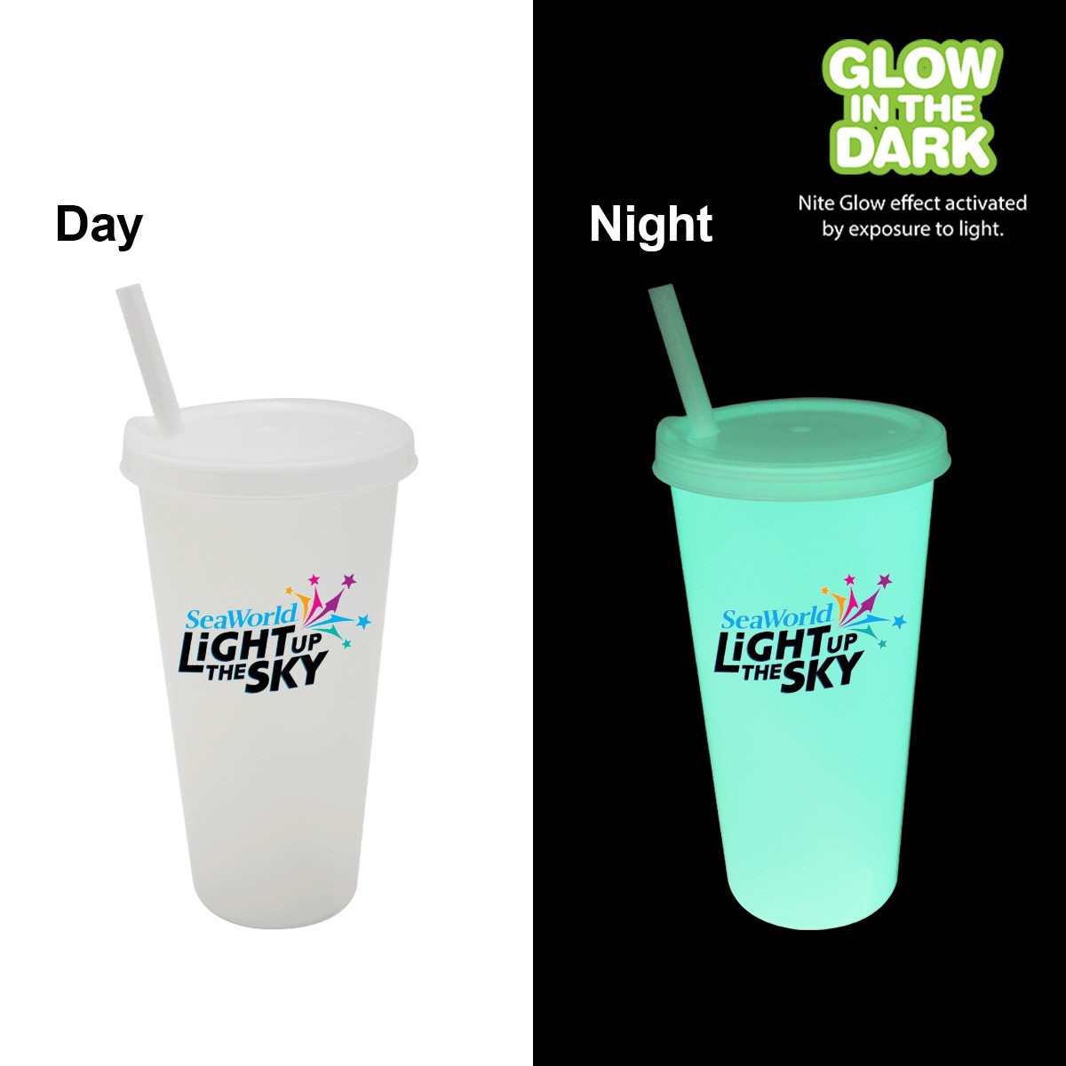 Picture of Nite Glow 26 oz. Tumbler with Lid & Straw, Full Color Digital