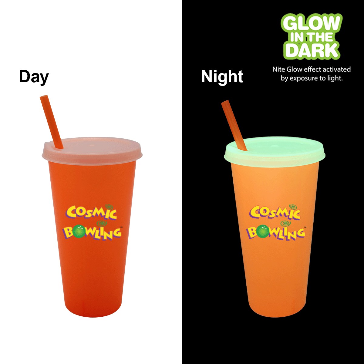 Picture of Nite Glow 26 oz. Tumbler with Lid & Straw, Full Color Digital