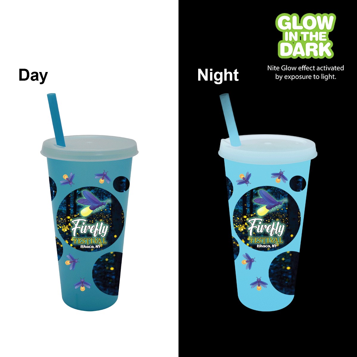 Picture of Nite Glow 26 oz. Tumbler with Lid & Straw, Full Color Digital