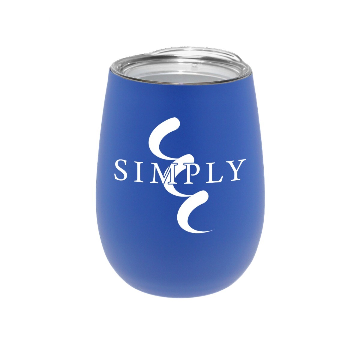 Picture of 12 oz. Recycled Stainless Wine Glass with Lid, Full Color Digital