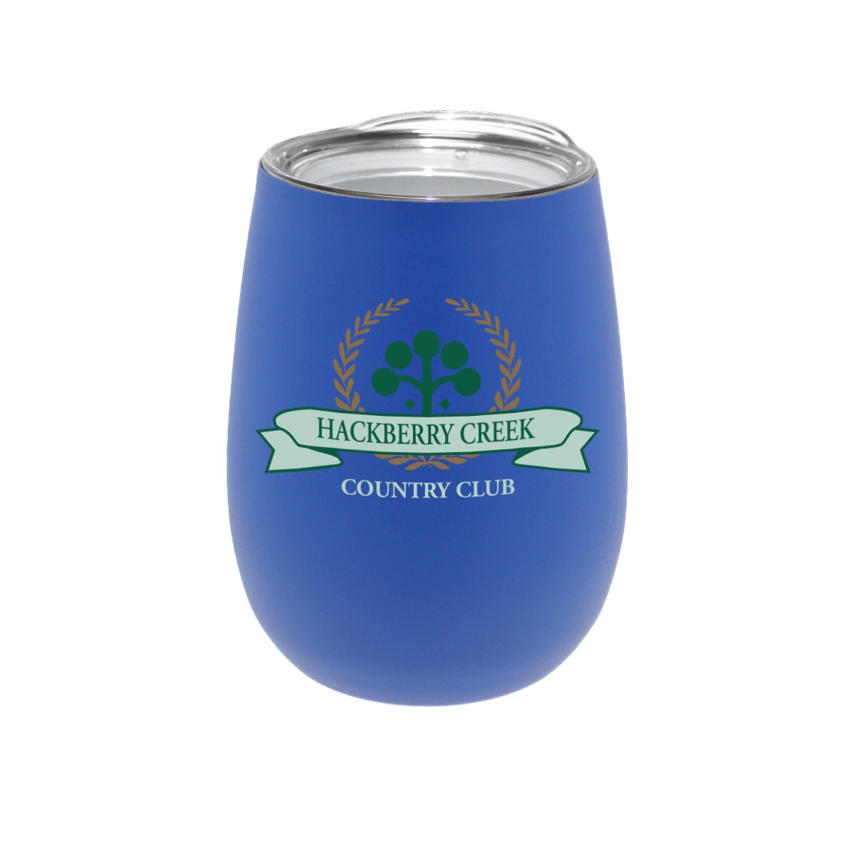 Picture of 12 oz. Recycled Stainless Wine Glass with Lid, Full Color Digital