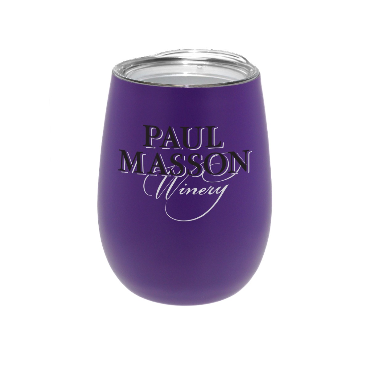 Picture of 12 oz. Recycled Stainless Wine Glass with Lid, Full Color Digital