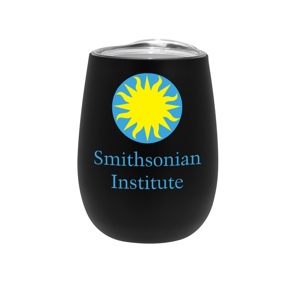 Picture of 12 oz. Recycled Stainless Wine Glass with Lid, Full Color Digital