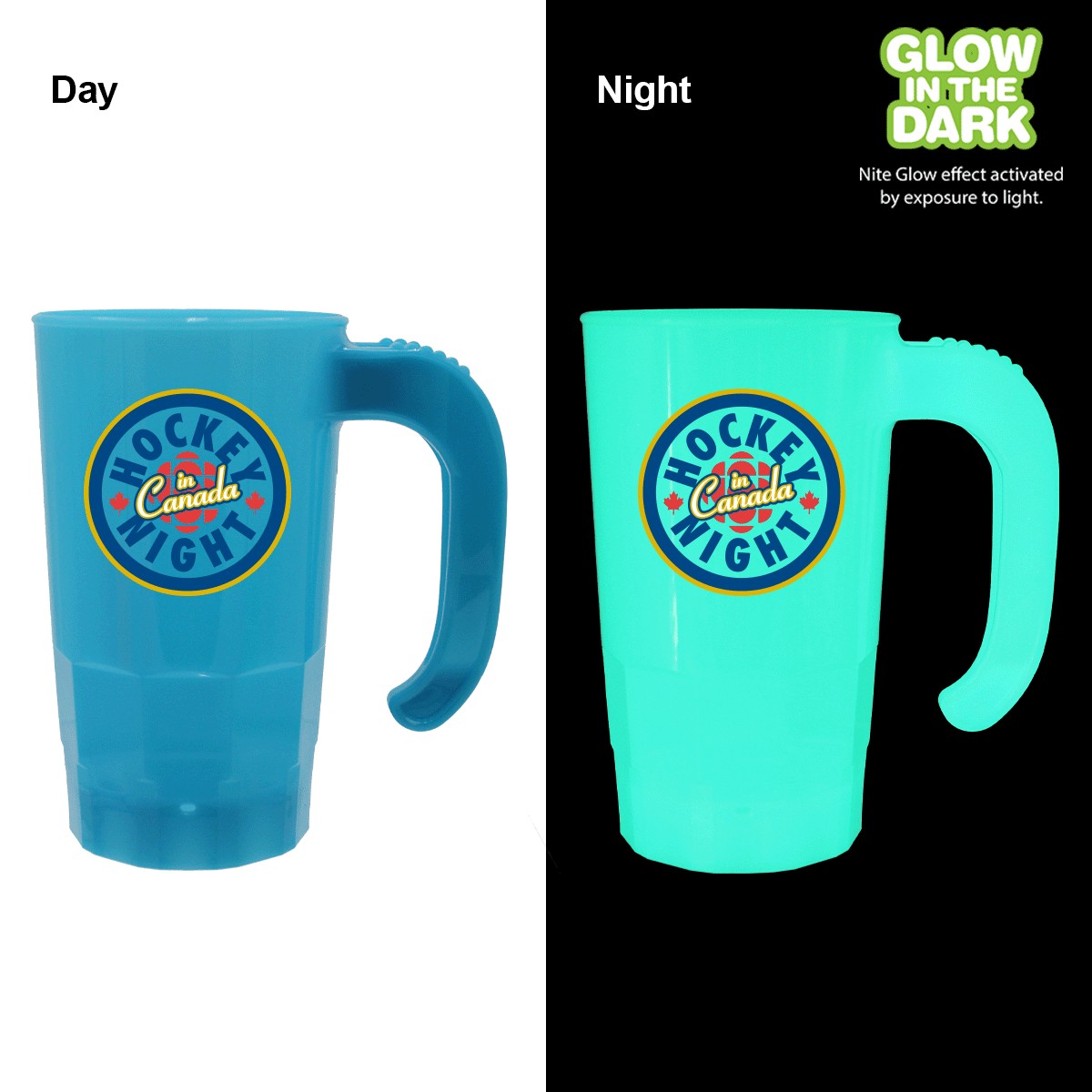 Picture of 20 oz. Nite Glow Stackable Beer Stein, Full Color Digital (1 Sided)