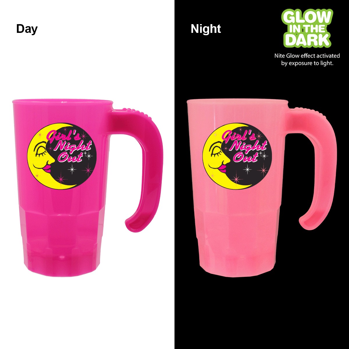 Picture of 20 oz. Nite Glow Stackable Beer Stein, Full Color Digital (1 Sided)