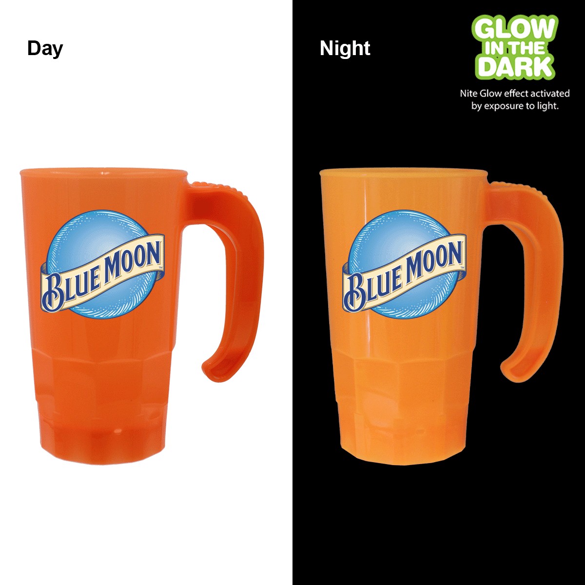 Picture of 20 oz. Nite Glow Stackable Beer Stein, Full Color Digital (1 Sided)