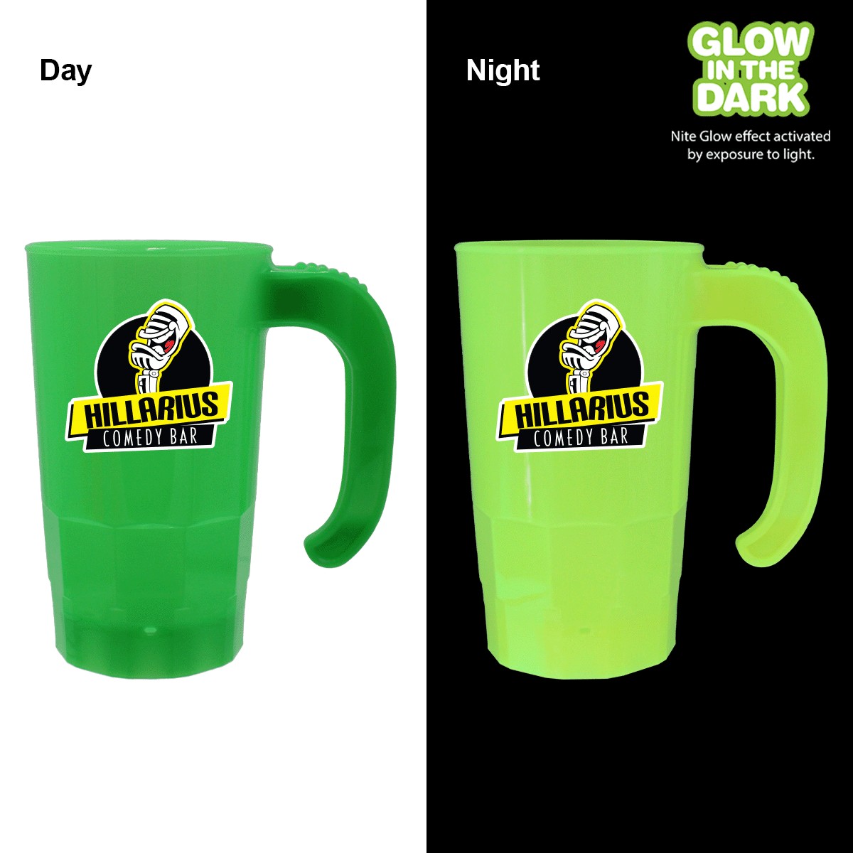 Picture of 20 oz. Nite Glow Stackable Beer Stein, Full Color Digital (1 Sided)
