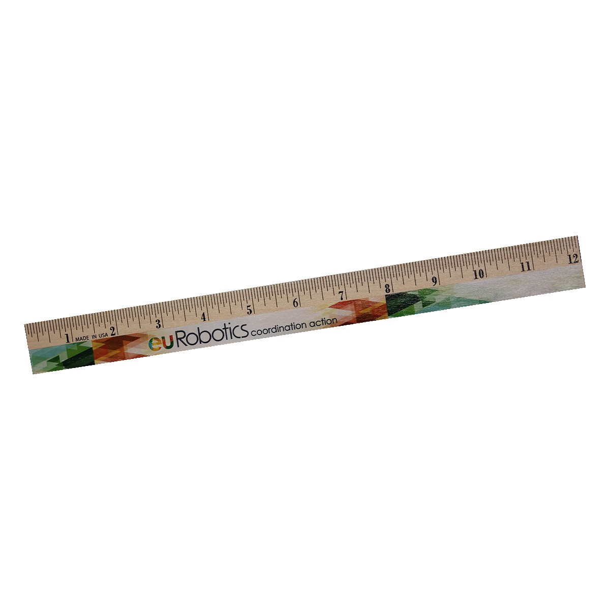Picture of 12" Clear Lacquer Wood Ruler (Full Color Digital)