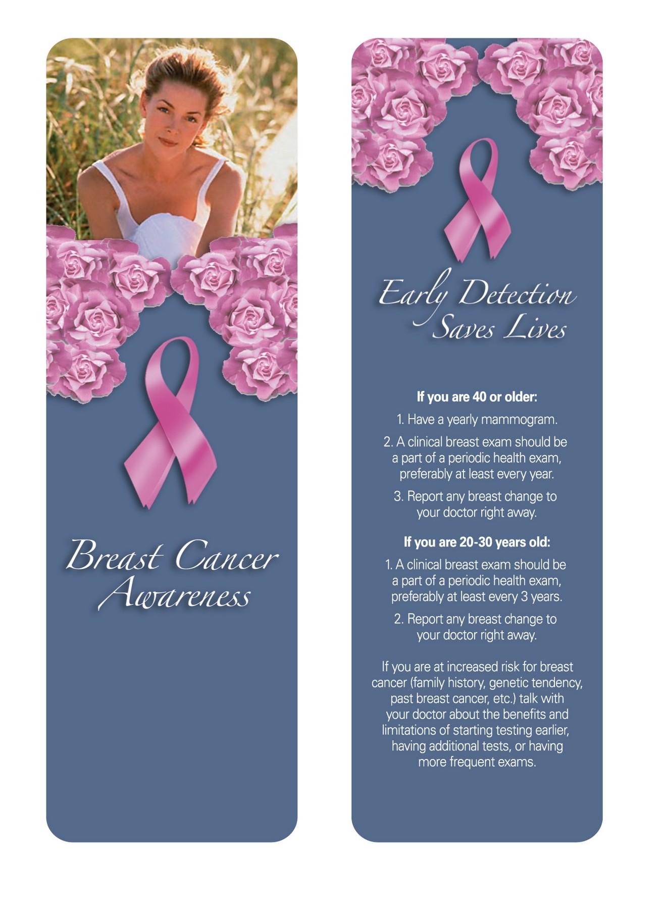 Picture of Breast Cancer Awareness Full Color Digital Printed Bookmark