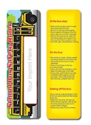 Picture of School Bus Safety Stock Full Color Digital Printed Bookmark