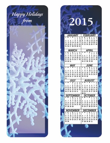 Picture of Snowflake Stock Full Color Digital Printed Bookmark
