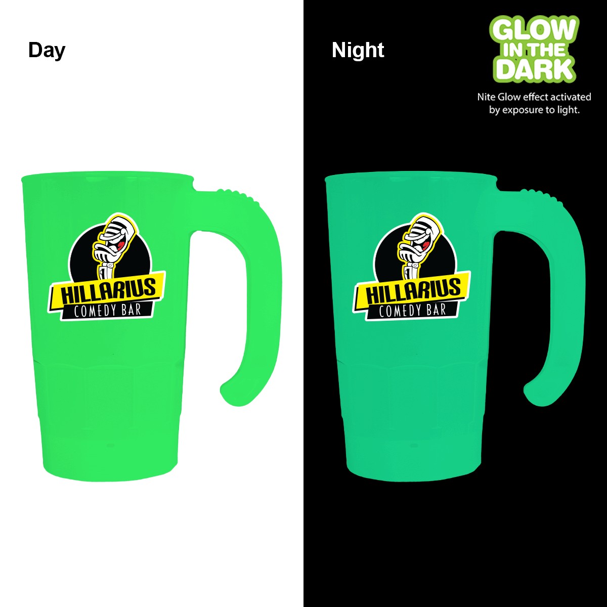 Picture of 20 oz. Nite Glow Stackable Beer Stein (2 Sided), Full Color Digital