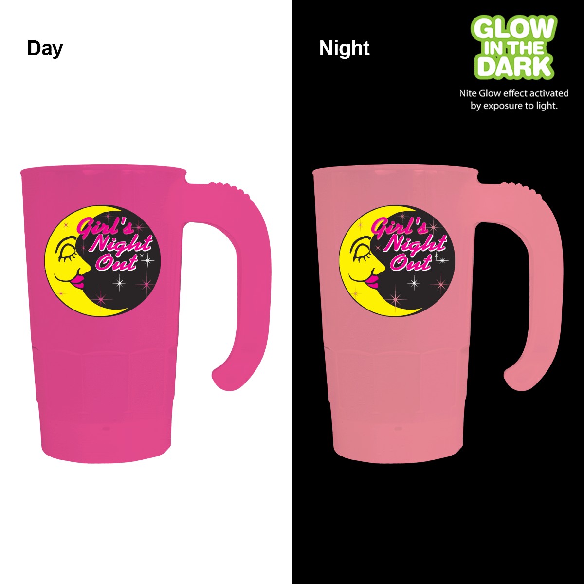 Picture of 20 oz. Nite Glow Stackable Beer Stein (2 Sided), Full Color Digital