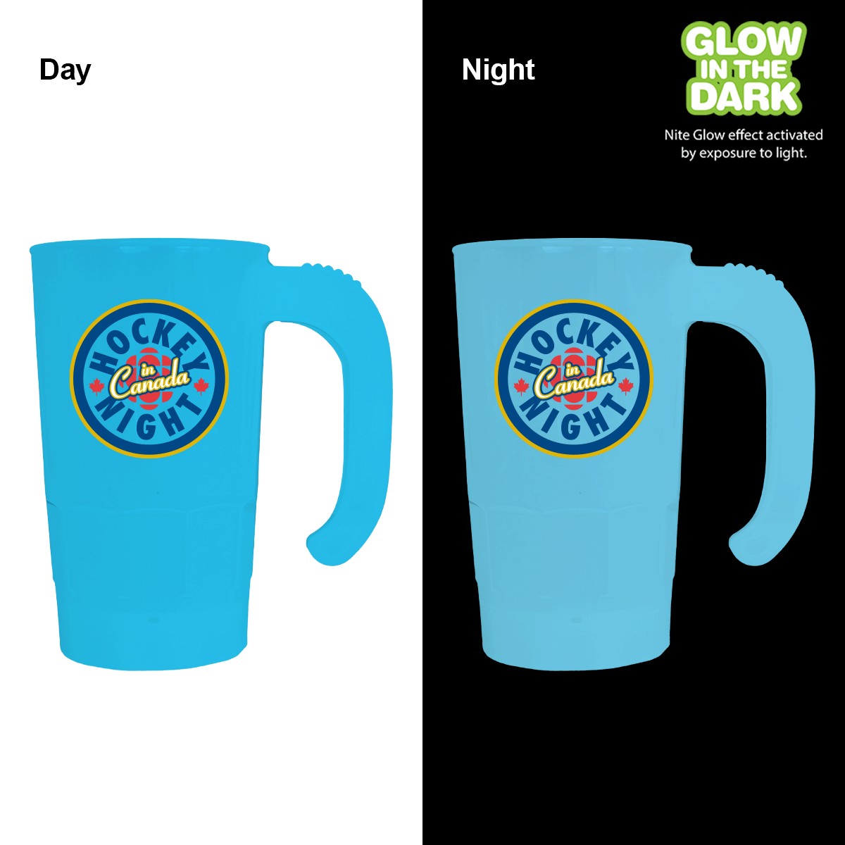 Picture of 20 oz. Nite Glow Stackable Beer Stein (2 Sided), Full Color Digital