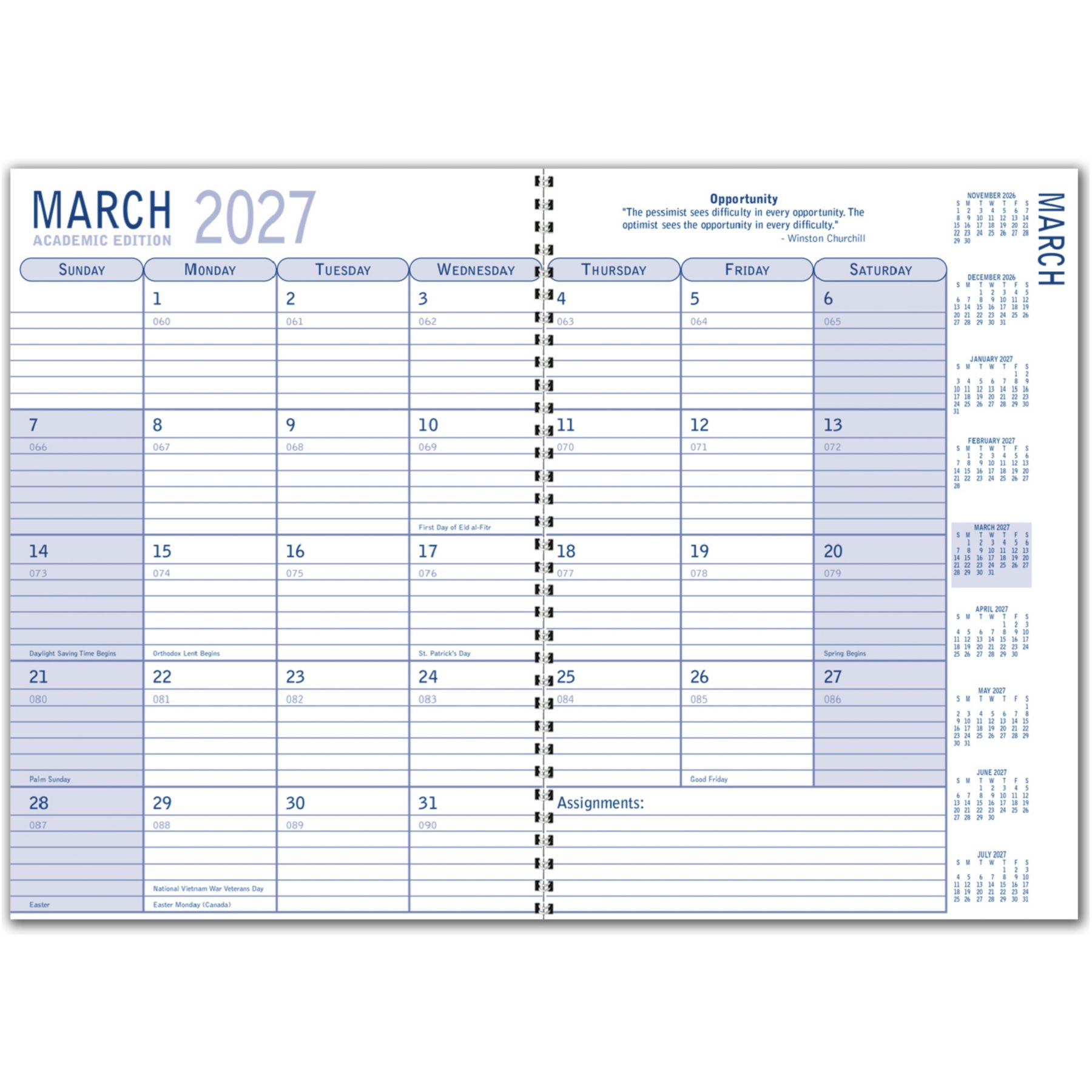 Picture of Custom Full Color Spiral Academic Planner