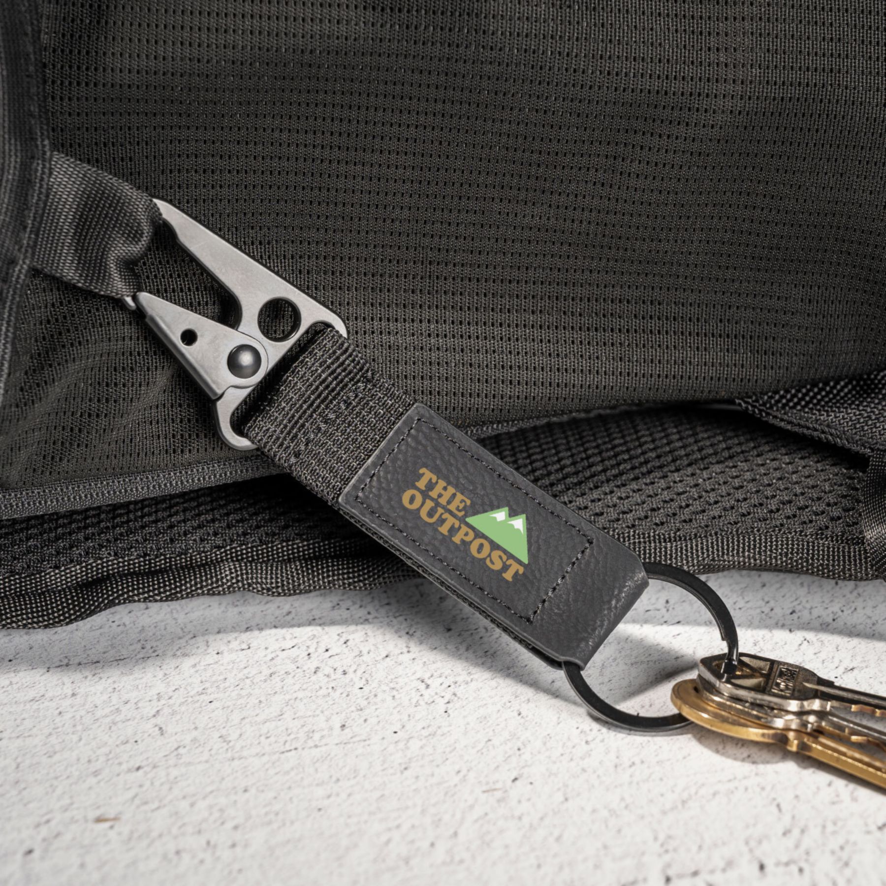 Picture of Full Color Saratoga Strap Carabiner Keychain