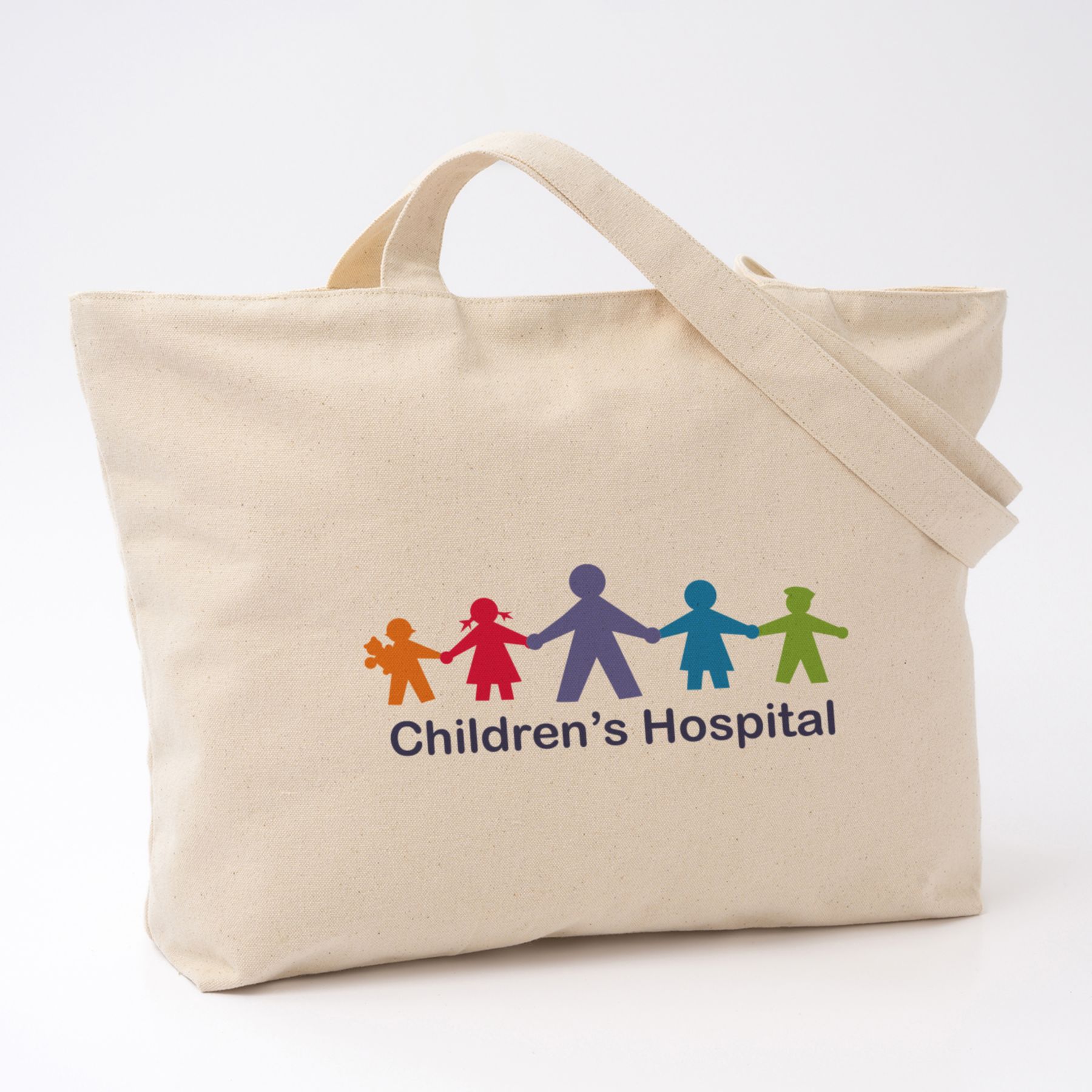 Picture of Full Color Zippered Cotton Canvas Tote 12 Oz