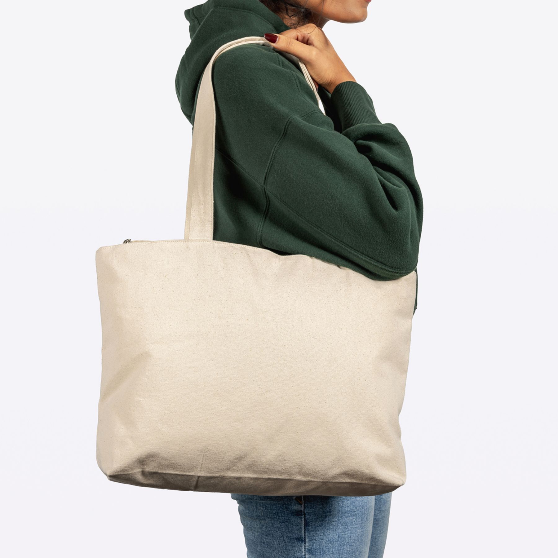 Picture of Zippered Cotton Canvas Tote 12 Oz