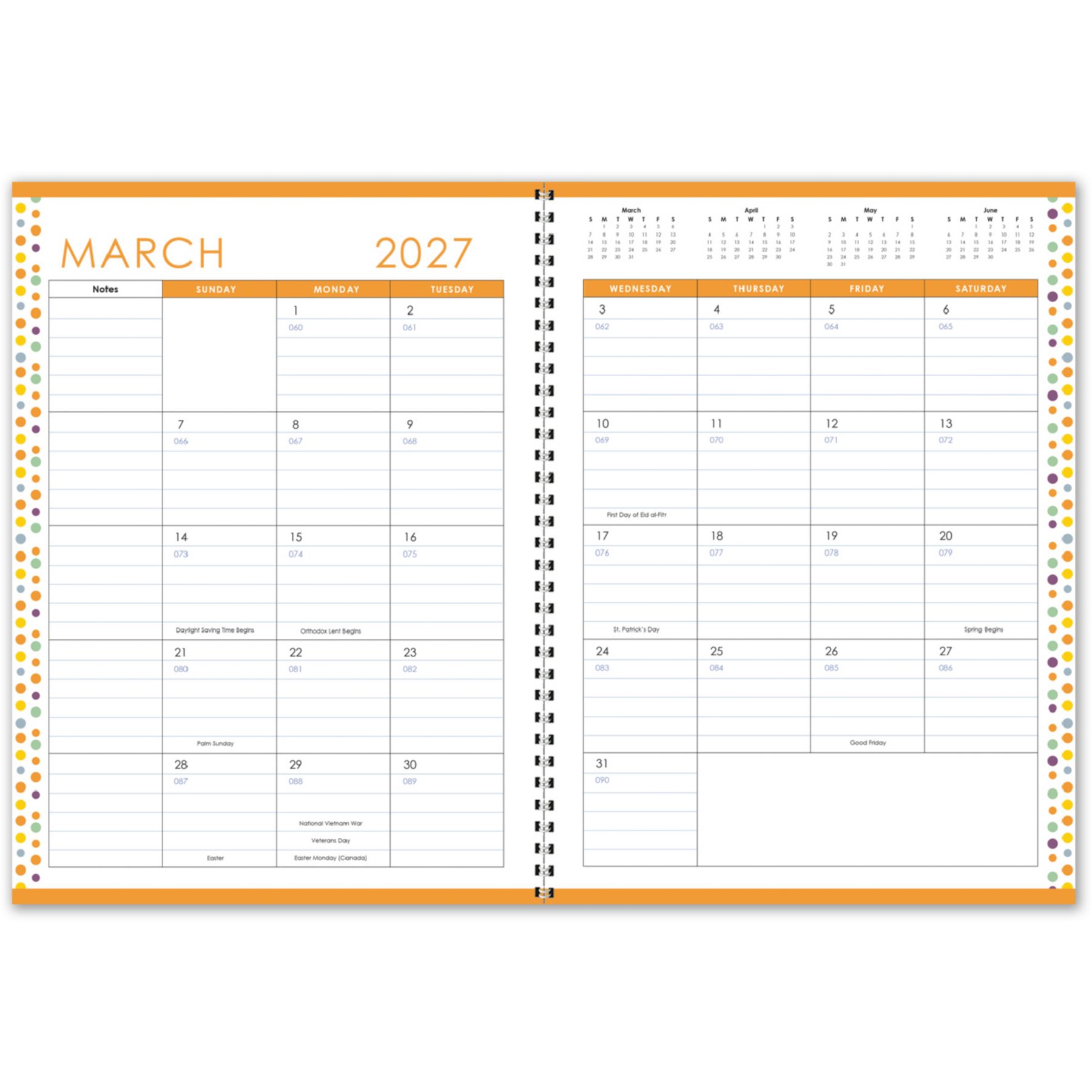 Picture of Full Color Academic 7x10 Planner Colored Insert