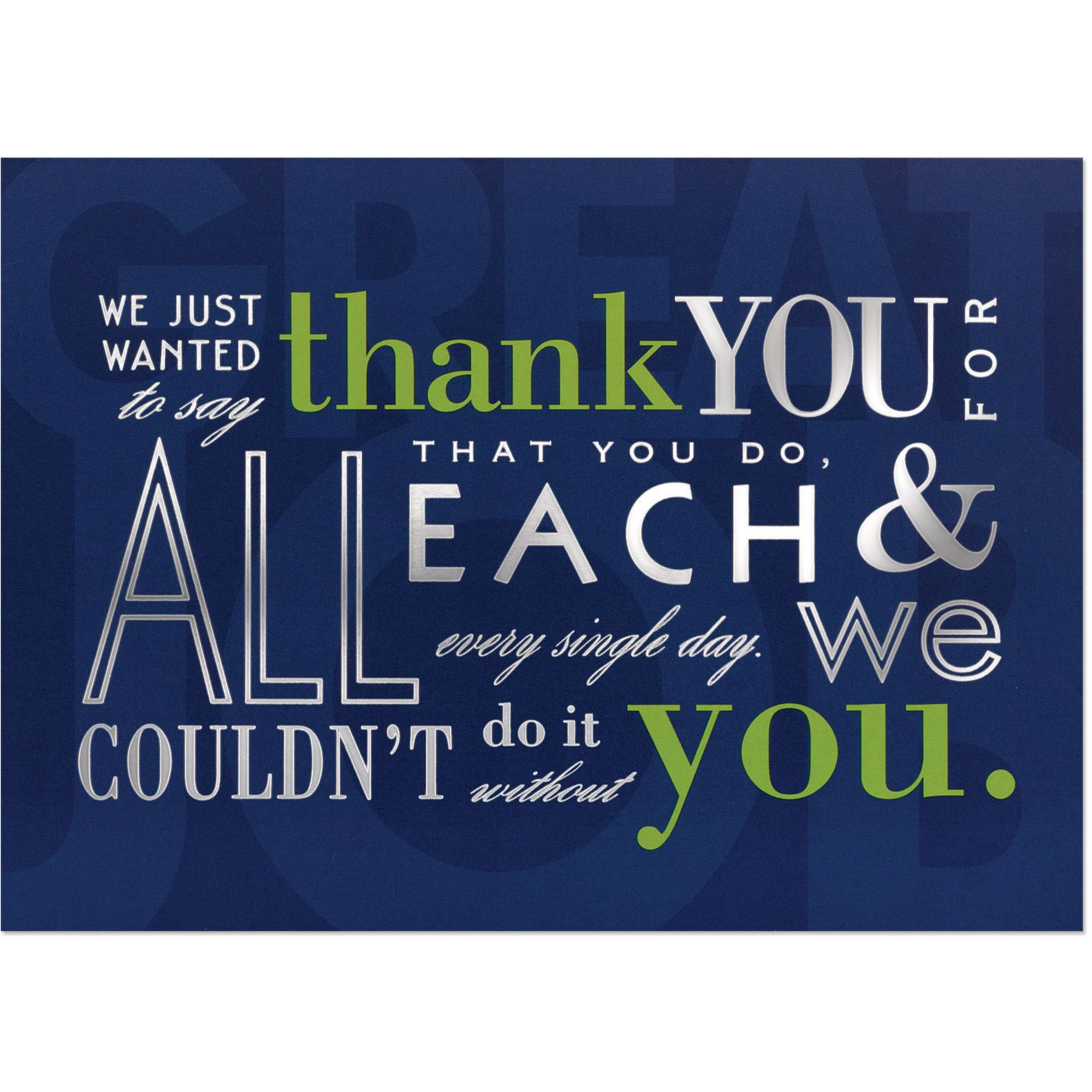 Picture of Thank You Words Greeting Card