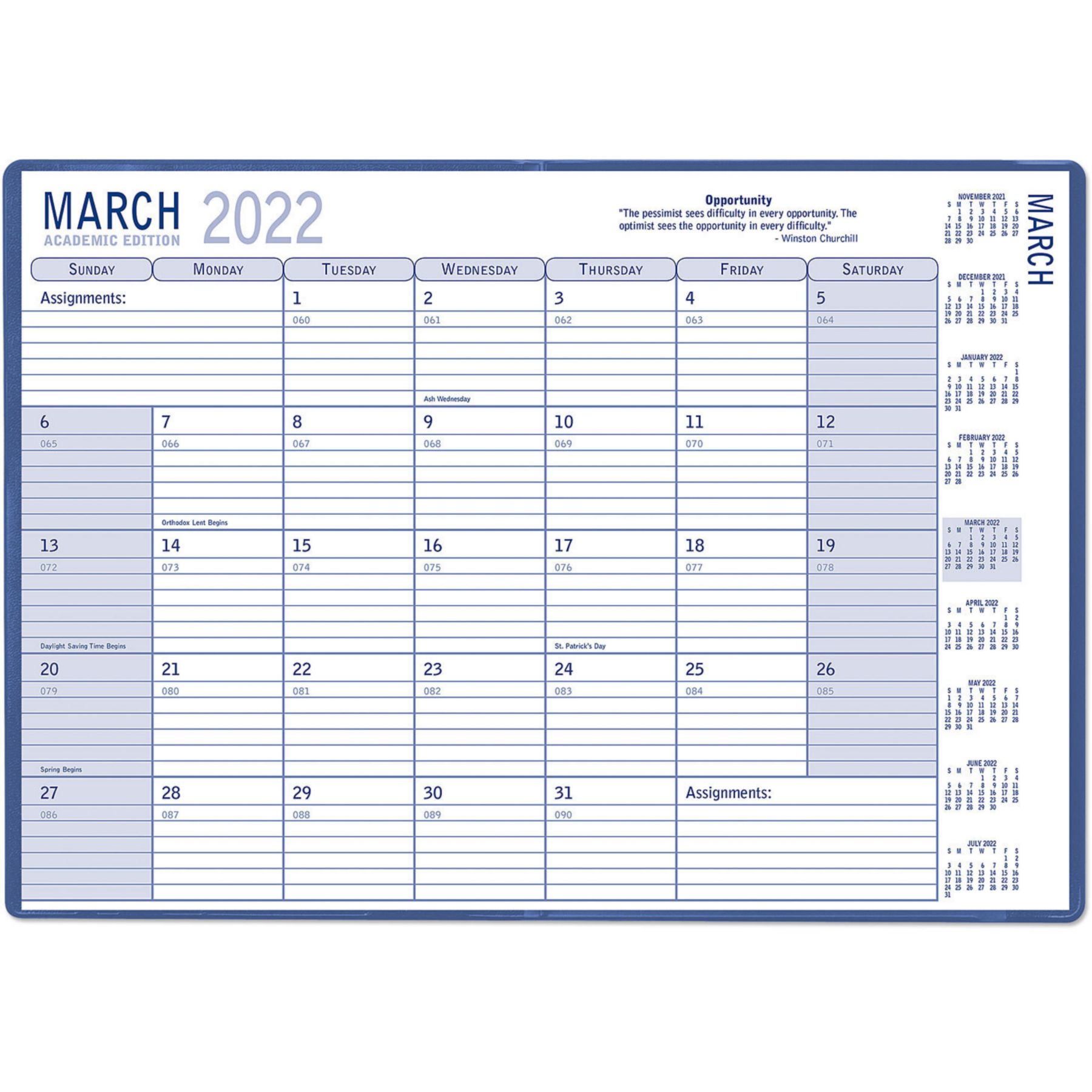 Picture of Refill-- 7x10 Academic Monthly (Ad)