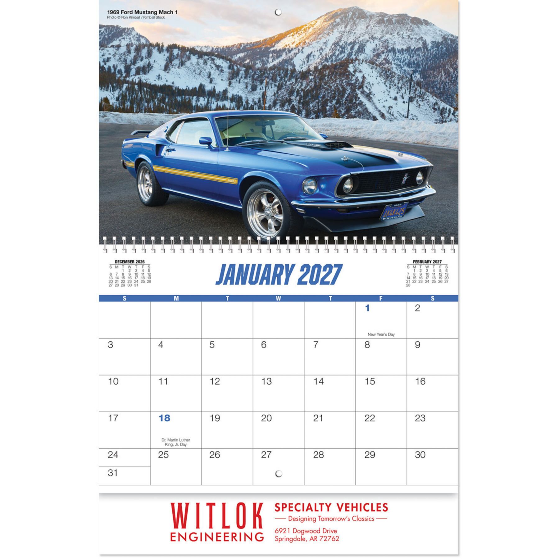 Picture of Muscle Cars Wall Calendar Spiral