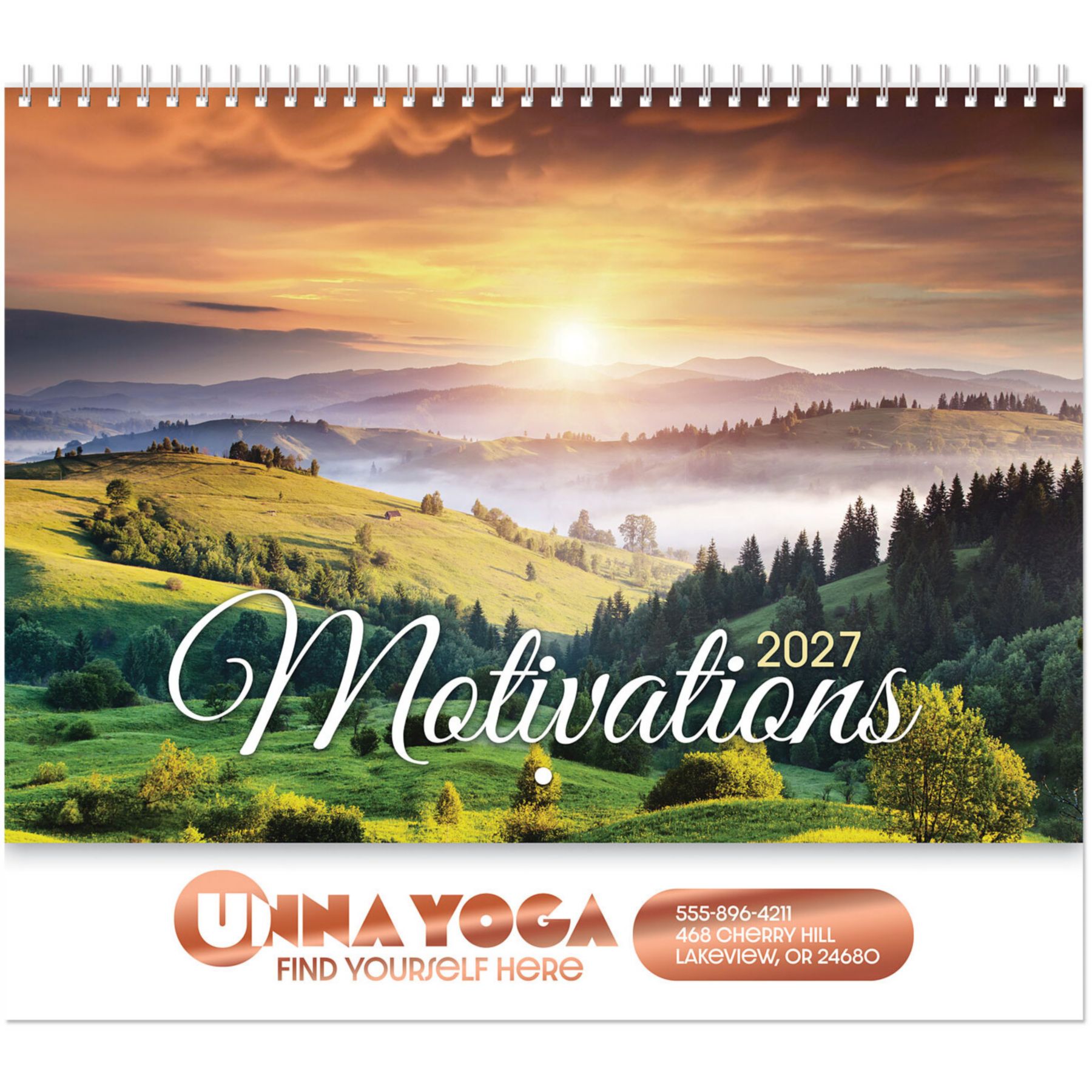 Picture of Luxe Gallery Motivations Spiral Wall Calendar