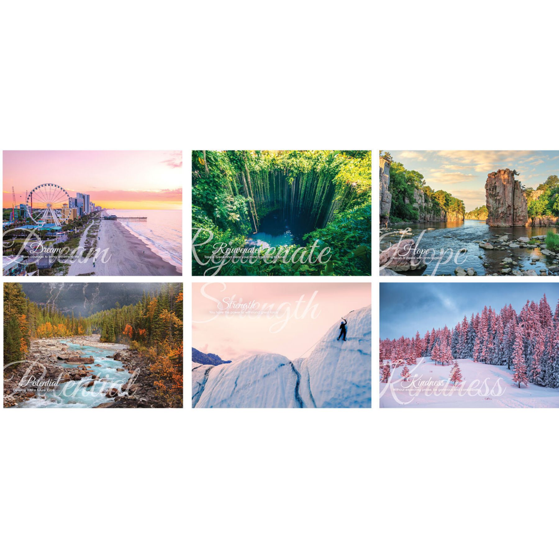 Picture of Luxe Gallery Motivations Spiral Wall Calendar