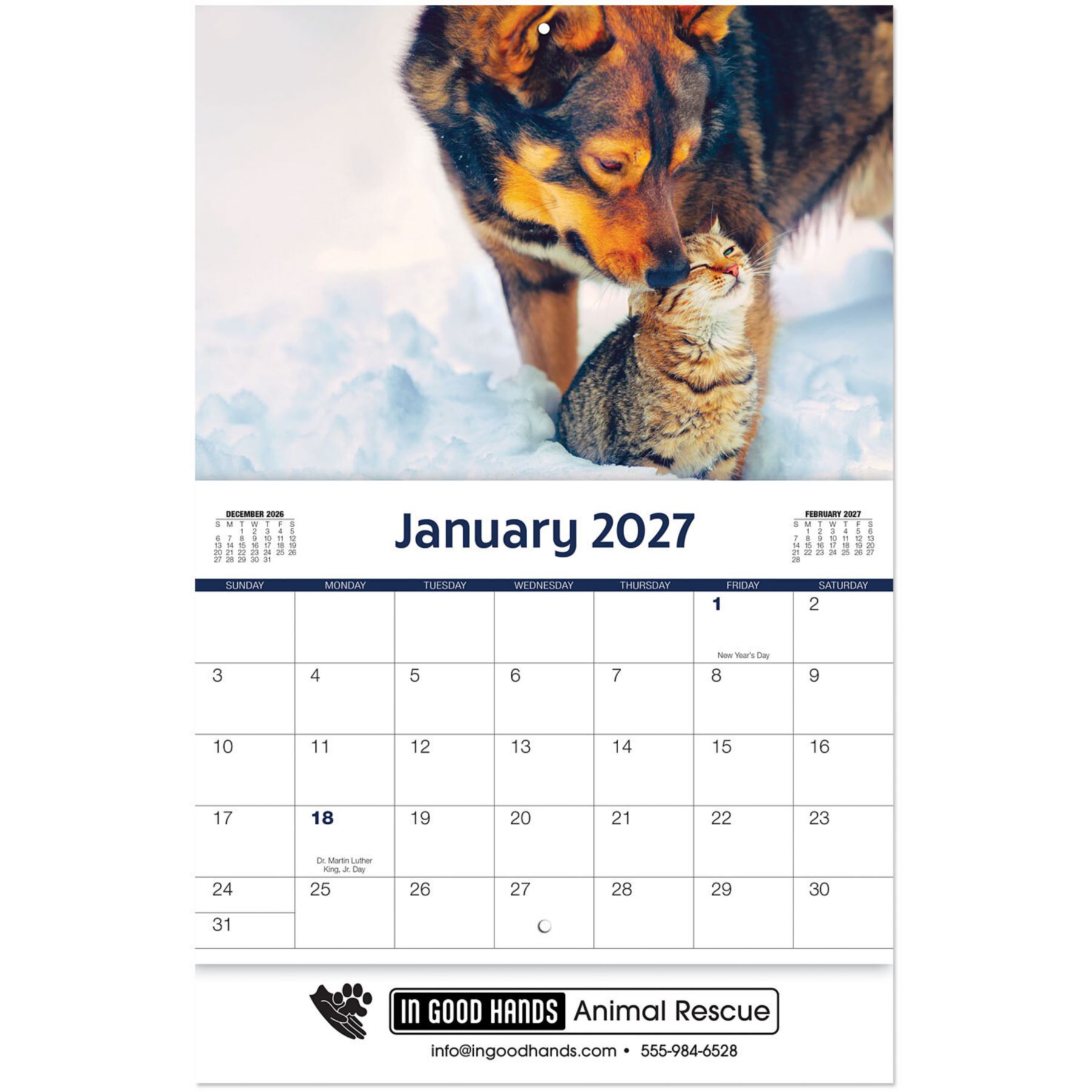 Picture of Furry Friends Stapled Wall Calendar