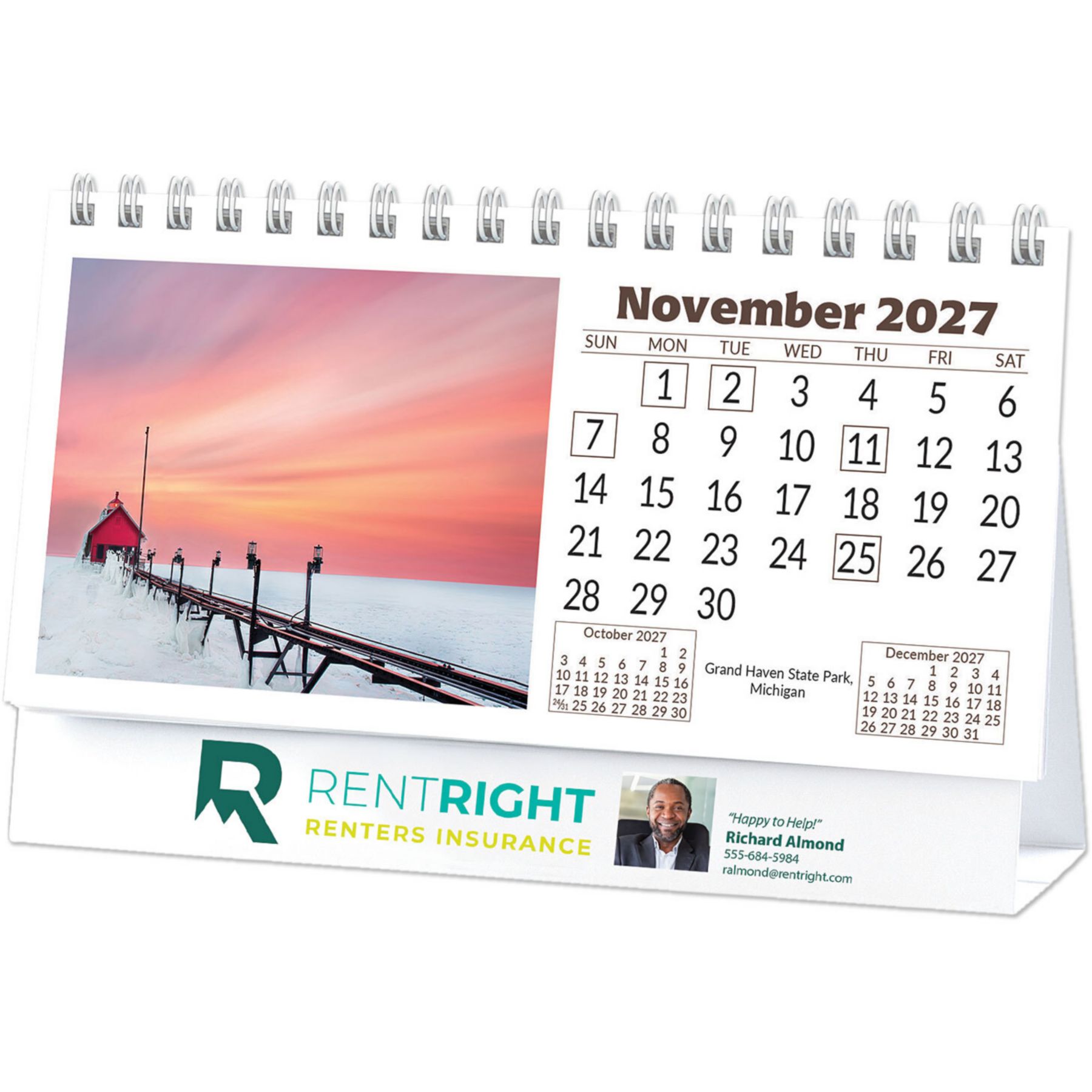 Picture of Full Color Scenes Across America Desk Calendar