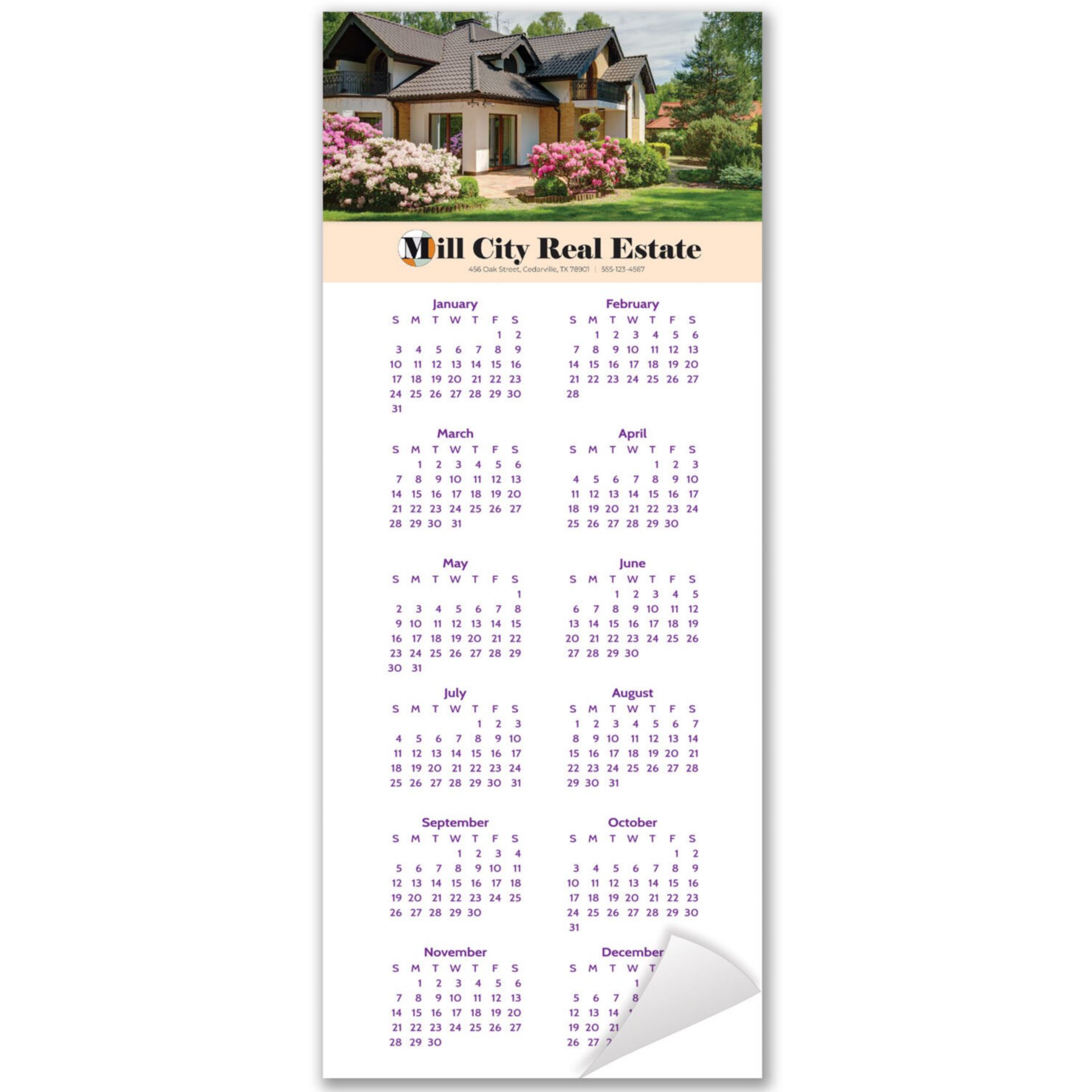 Picture of Custom 2-Sided Card Calendar