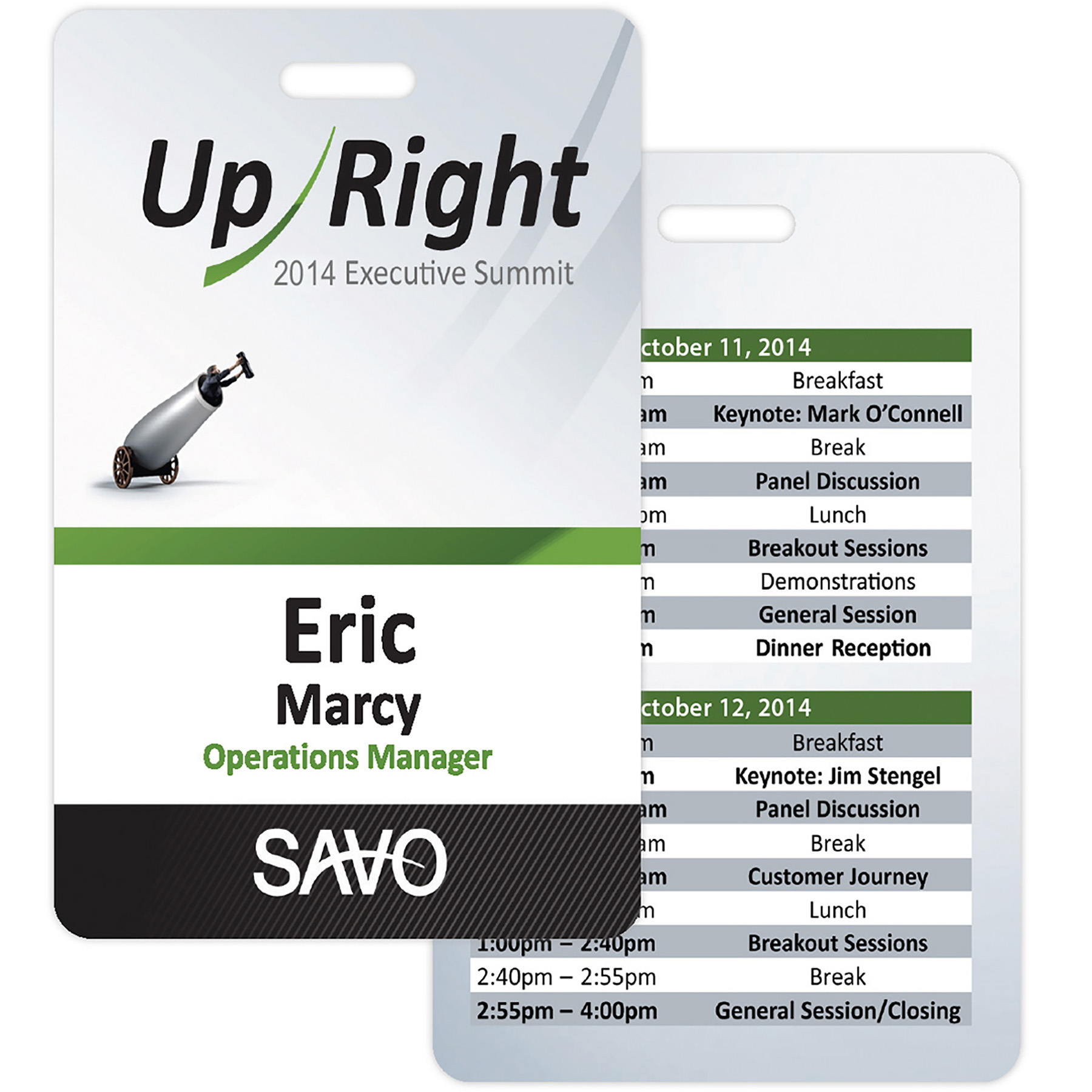 Picture of Memphis Plastic Event Name Badge: 2-1/8" x 3-3/8" Vertical