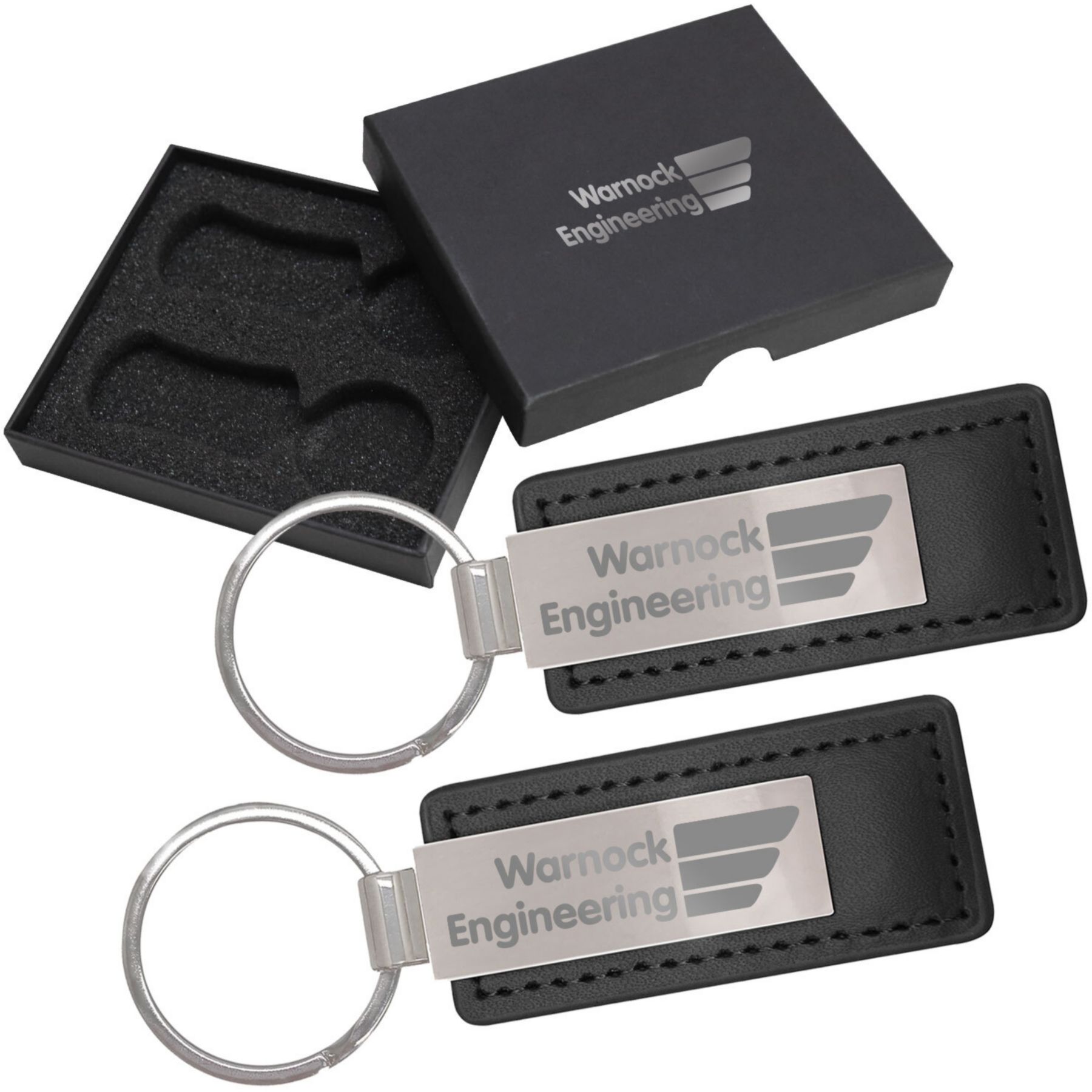 Picture of Dual Leatherette Keychain Gift Set