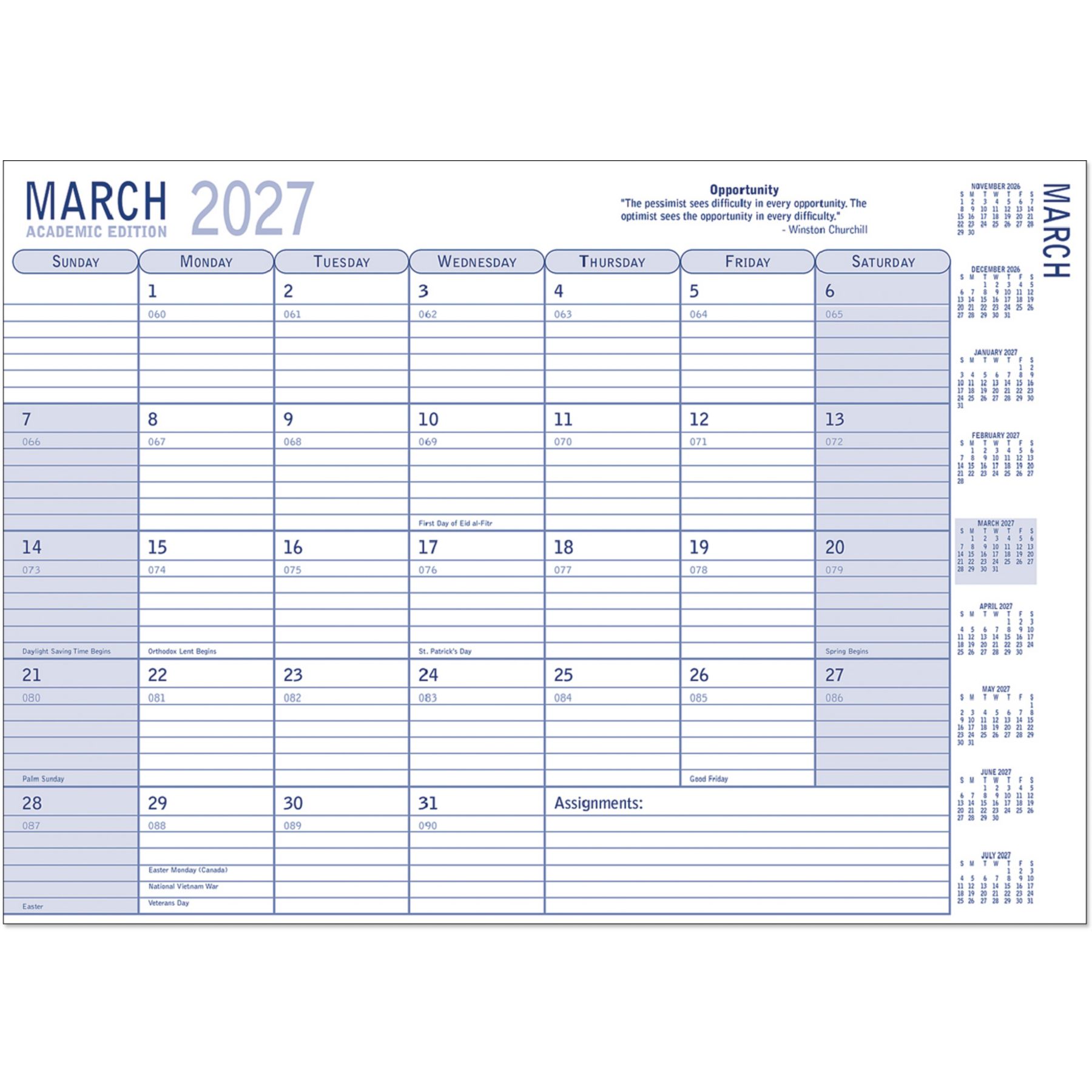 Picture of Full Color 7x10 Academic Monthly Planner